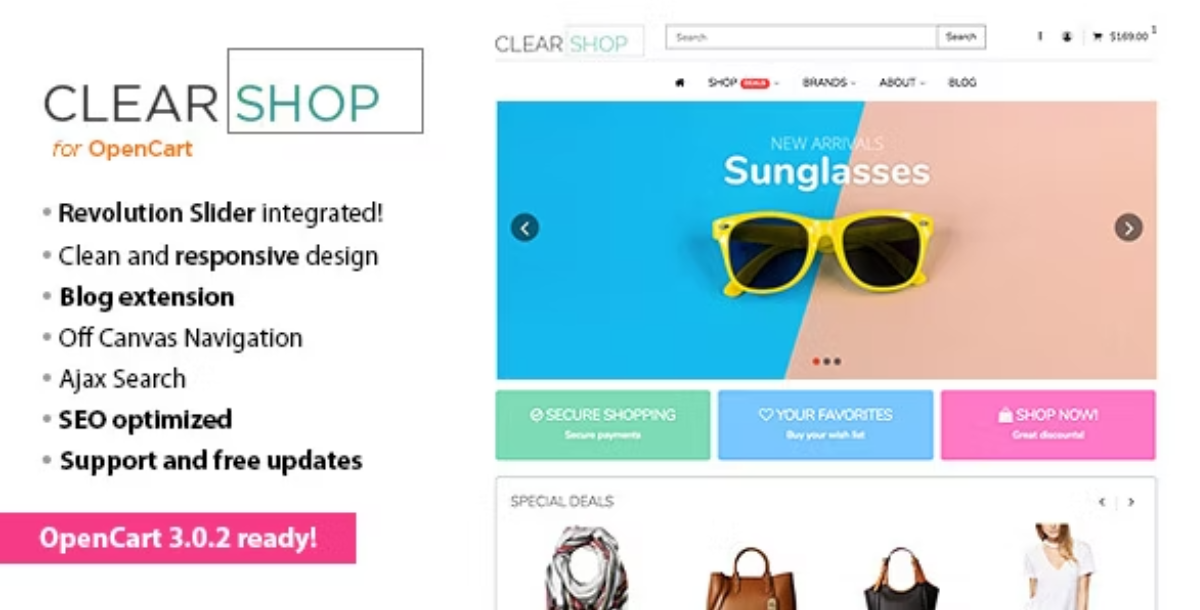 Clearshop - Responsive OpenCart theme