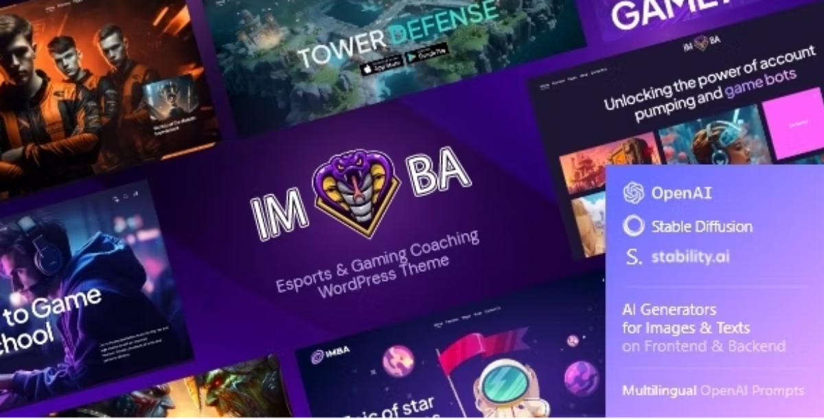 Imba — Esports & Gaming Coaching WordPress Theme