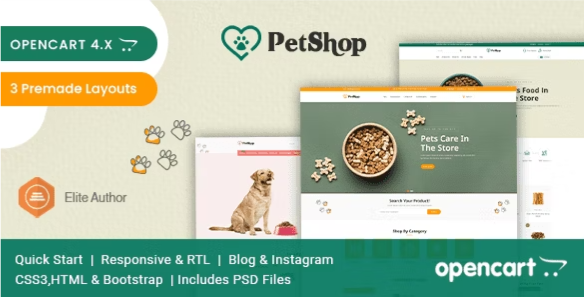 Petshop Multipurpose Opencart Theme