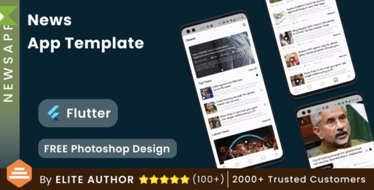 News Android App + News iOS App Template | Flutter | NewsApp
