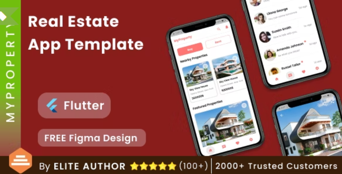 Real Estate Android App + Real Estate iOS App Template | Flutter | MyProperty