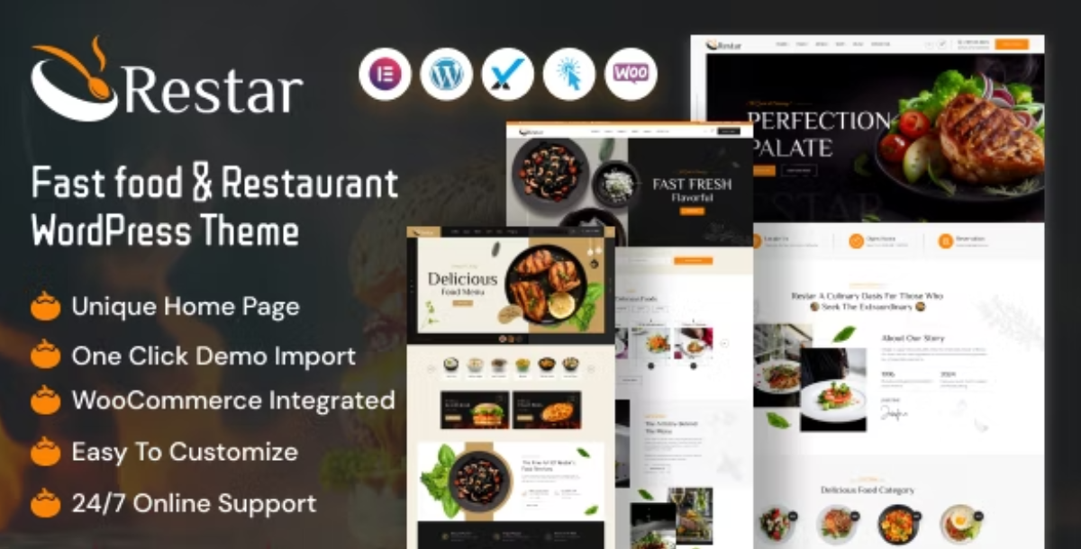 Restar - Fast Food & Restaurant WordPress Theme