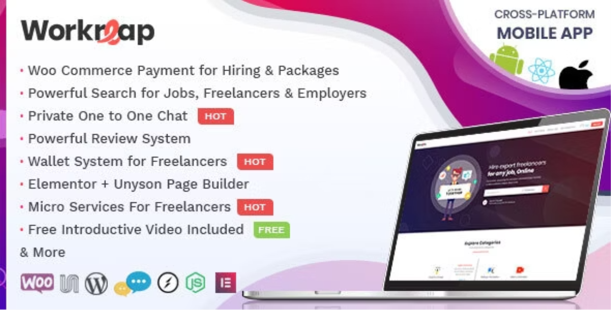 Workreap - Freelance Marketplace and Directory WordPress Theme