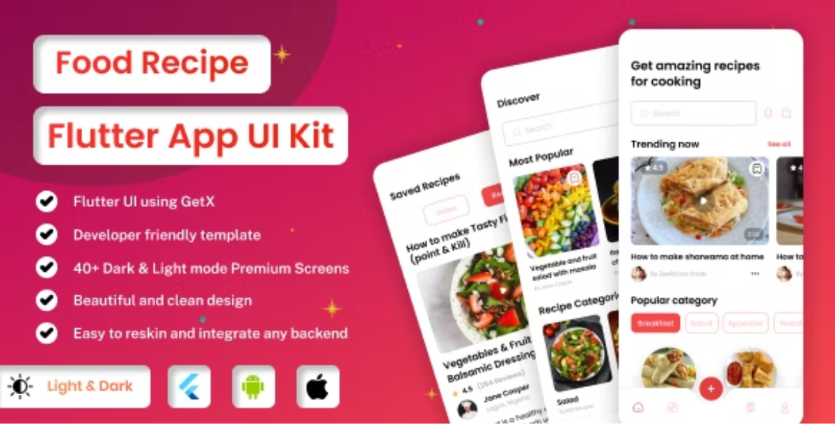 World Food Recipe | Food Recipes | Flutter iOS/Android App Template