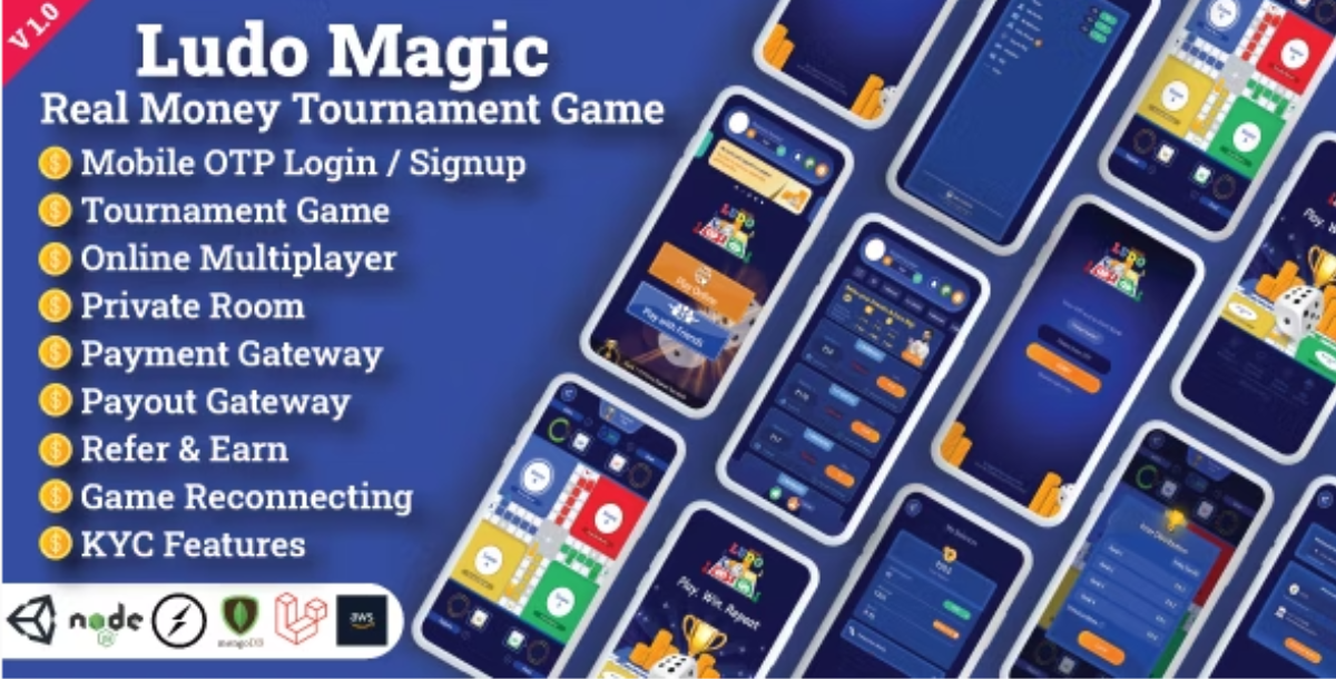 Ludo Magic Tournament Real Money Earning Android App