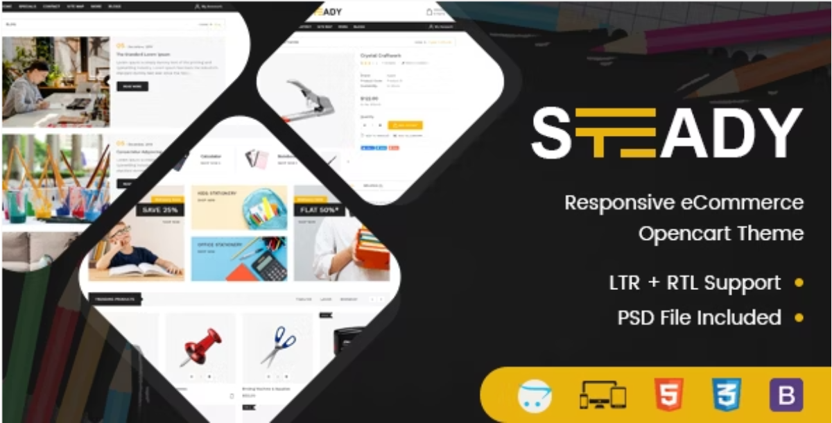 Steady - Stationary OpenCart Theme