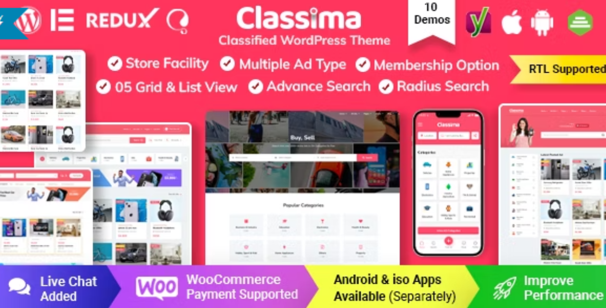 Classima – Classified Ads WordPress Theme