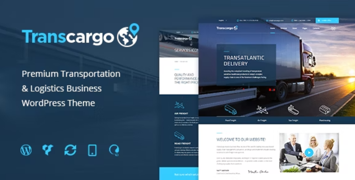 Transcargo - Transportation WordPress Theme for Logistics