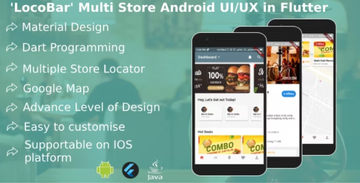 'LocoBar' Multistore Android App Template in Flutter