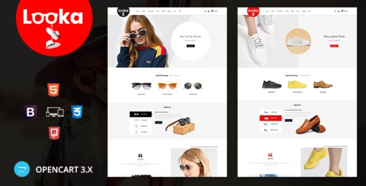 Looka - Glasses & Shoes Opencart Theme