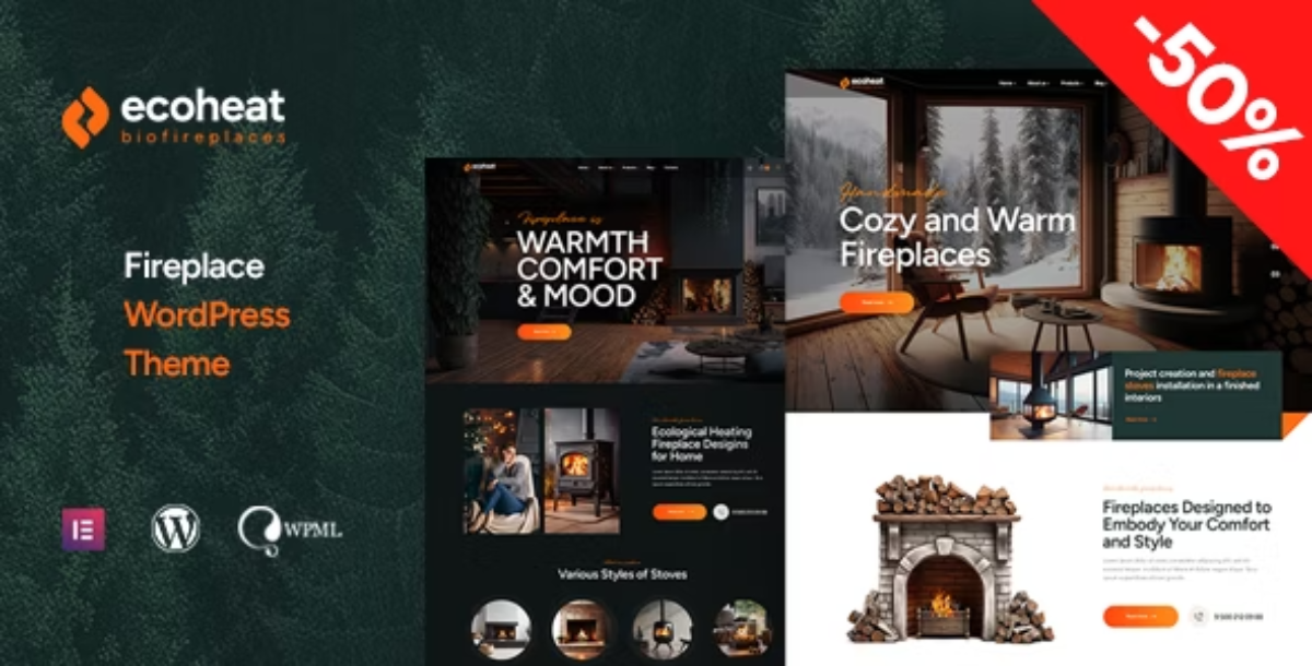 Ecoheat - Fireplace Studio WordPress Theme