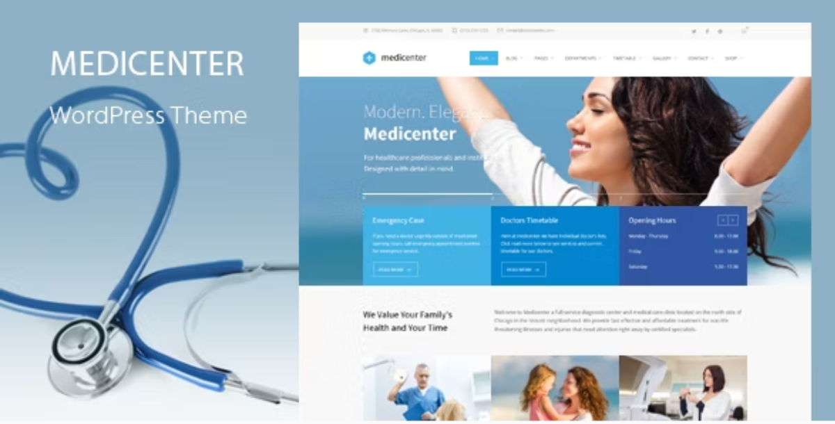 MediCenter - Health Medical WordPress Theme