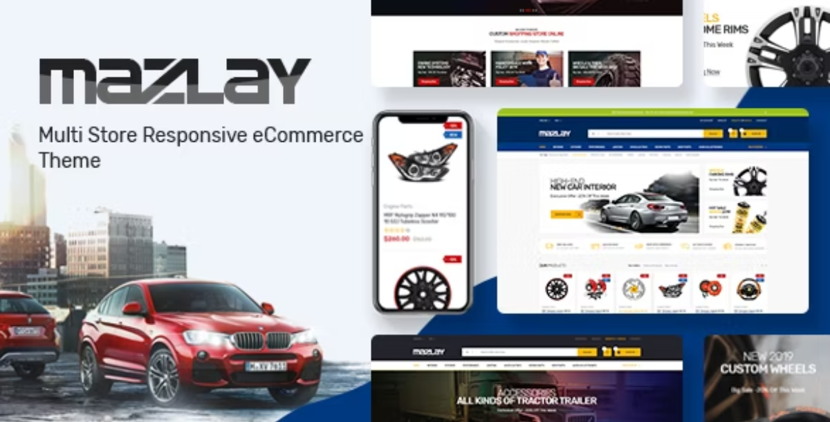 Mazlay - Car Accessories OpenCart Theme (Included Color Swatches)