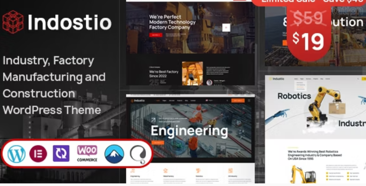 Indostio - Factory and Manufacturing WordPress Theme