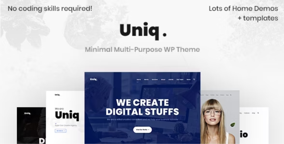 Uniq - Minimal Creative WordPress