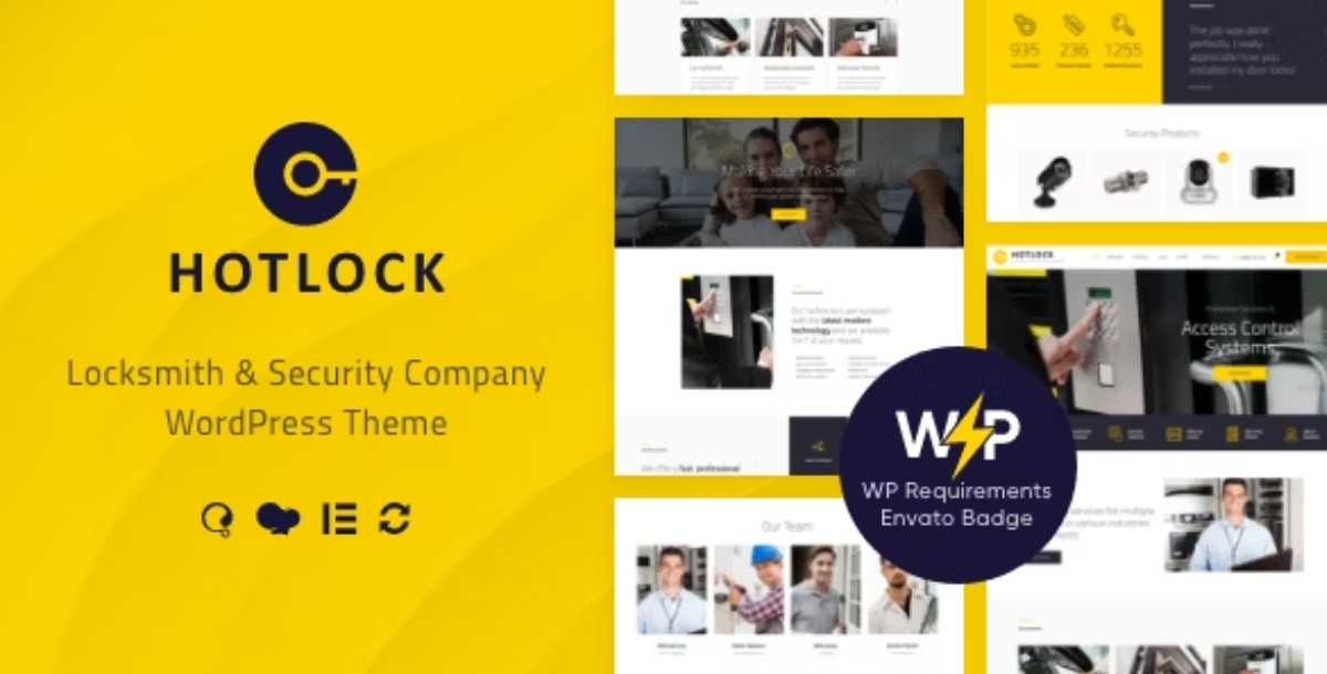 HotLock | Locksmith & Security Systems WordPress Theme + RTL