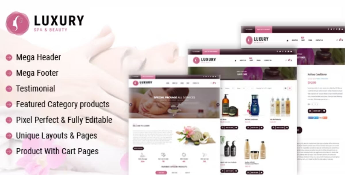 Luxury Spa Beauty OpenCart Theme