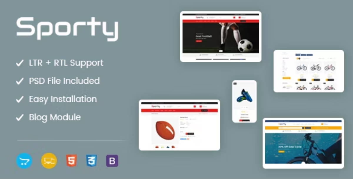 Sporty - Responsive OpenCart Theme