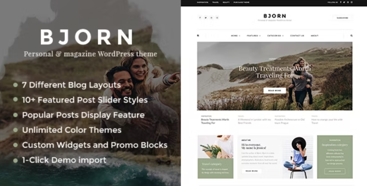 Bjorn - Responsive WordPress Personal Blog Theme