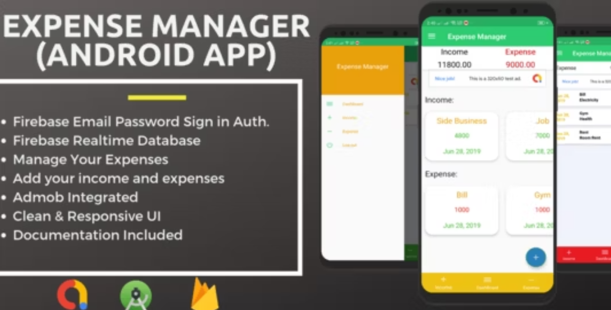 Expense Manager Android App AdMob Integrated