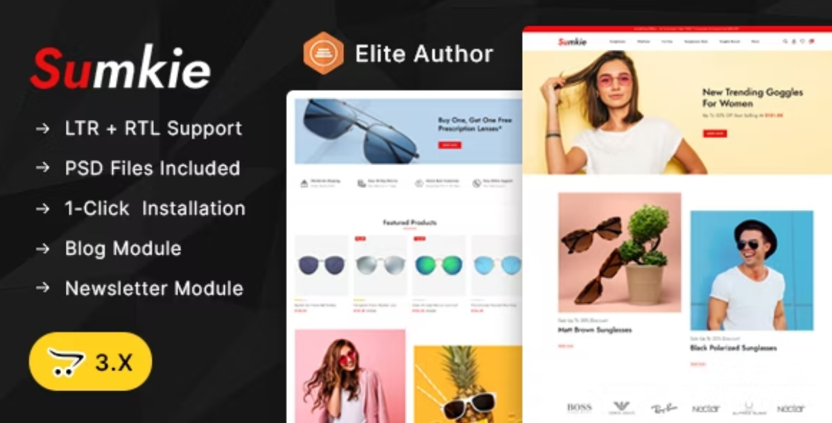 Sumkie - Sunglasses Store OpenCart 3.x Responsive Theme