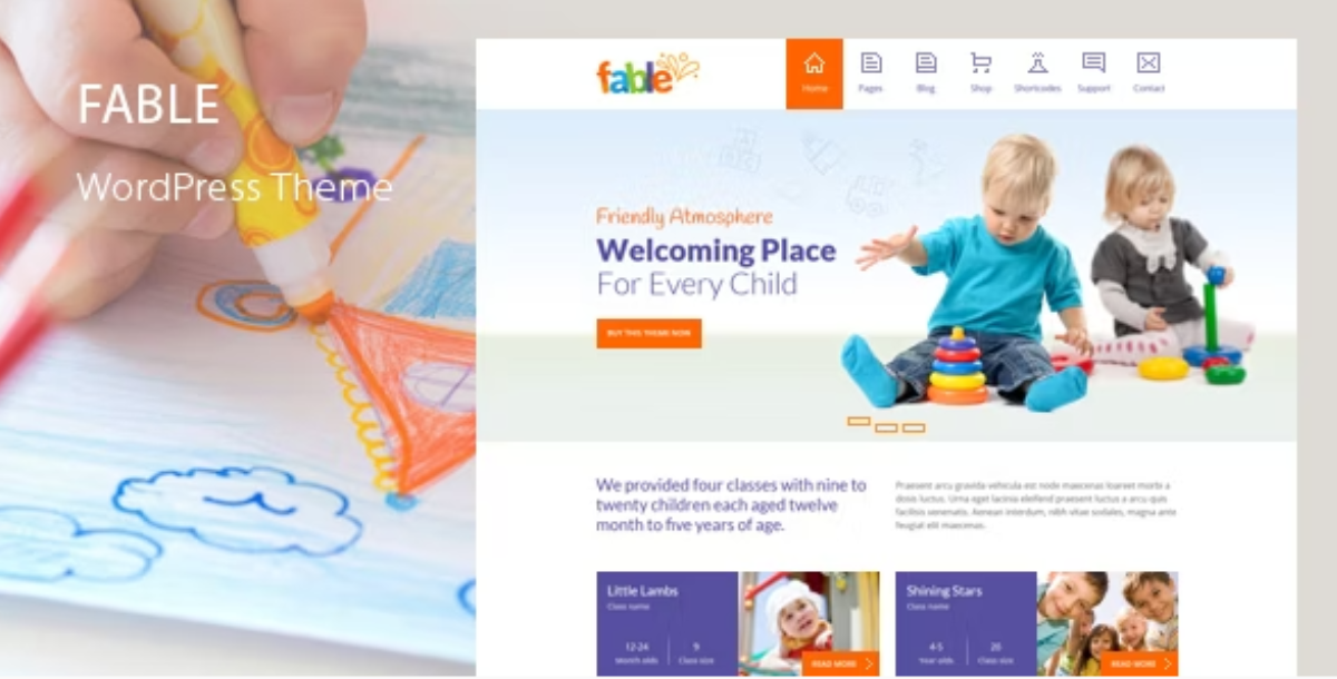 Fable - Children Kindergarten WordPress Theme