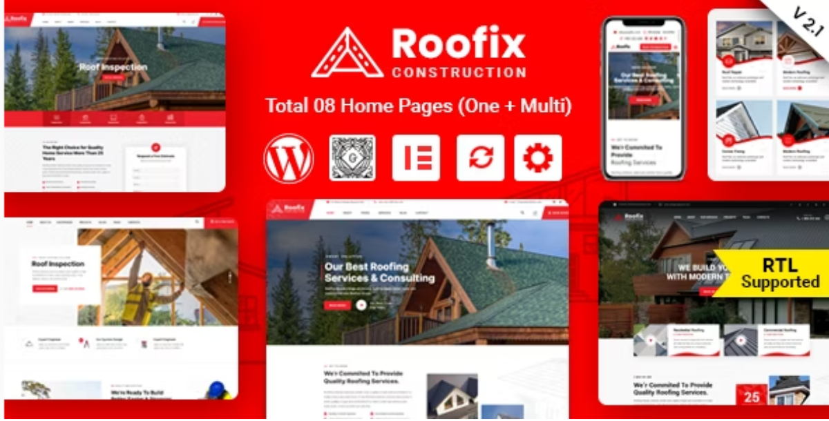 Roofix - Roofing Services WordPress Theme