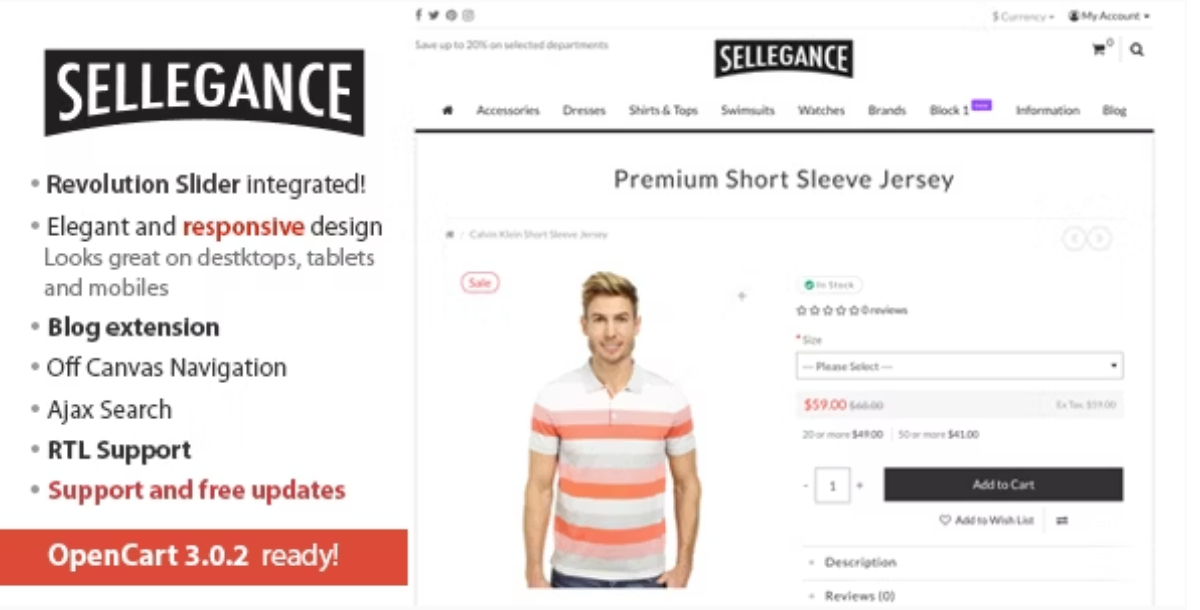 Sellegance - Responsive and Clean OpenCart Theme