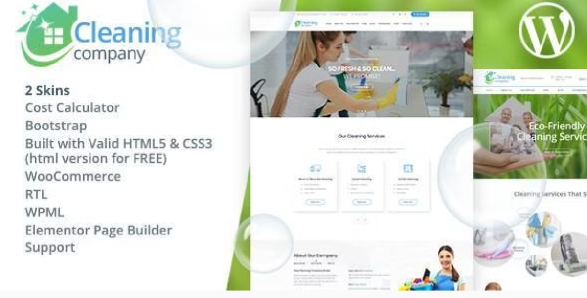 Cleaning Services WordPress Theme + RTL