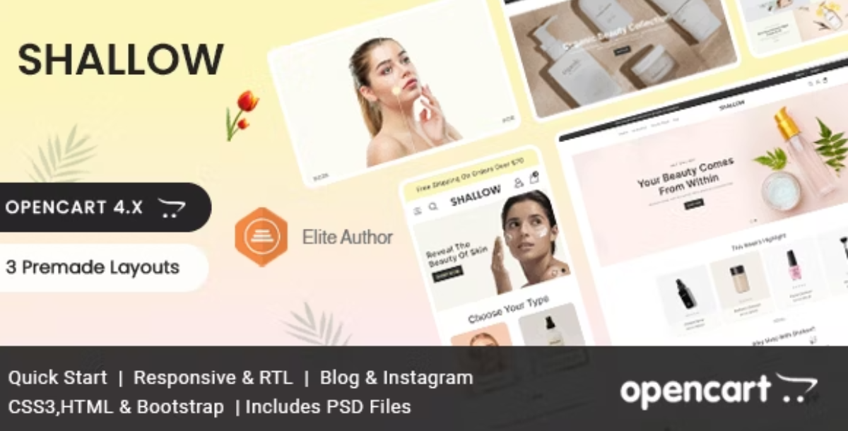 Shallow - Beauty & Cosmetics Store Opencart Theme