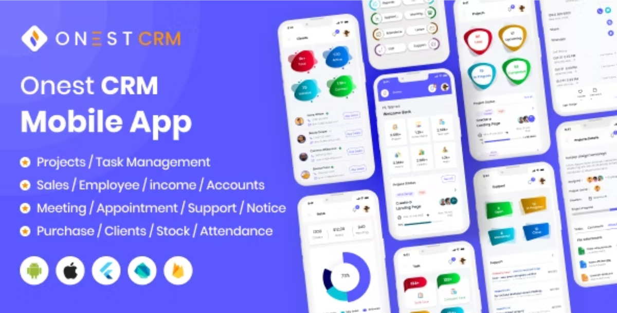 Onest CRM - Multiple Platform CRM Mobile Application