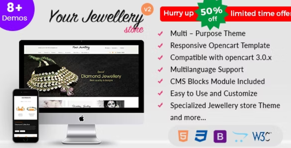 Responsive OpenCart Theme Template - Jewelry