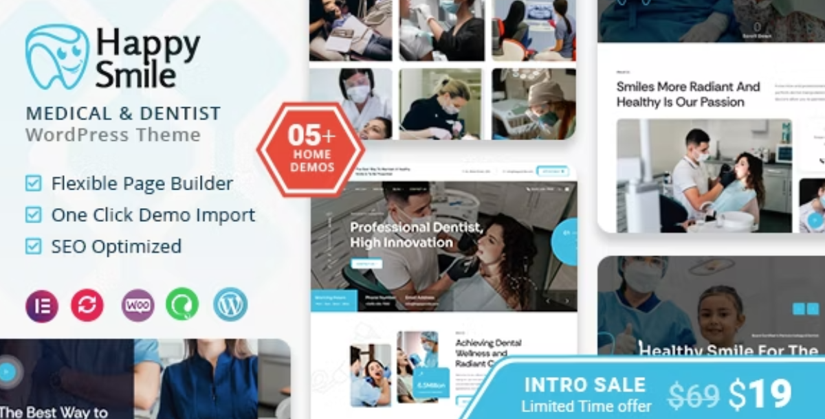 Happysmile - Medical and Dentist WordPress Theme