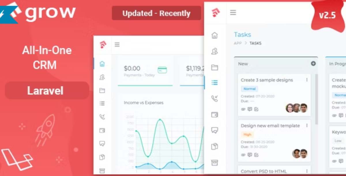 Grow CRM - Laravel Project Management