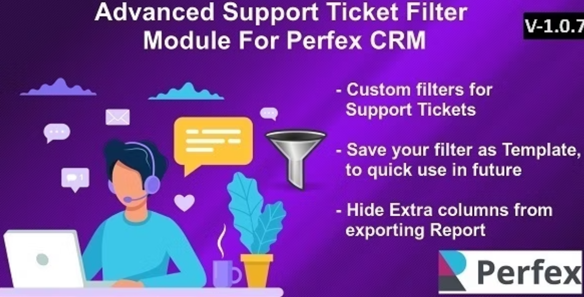 Advanced Support Ticket Filters Module for Perfex CRM