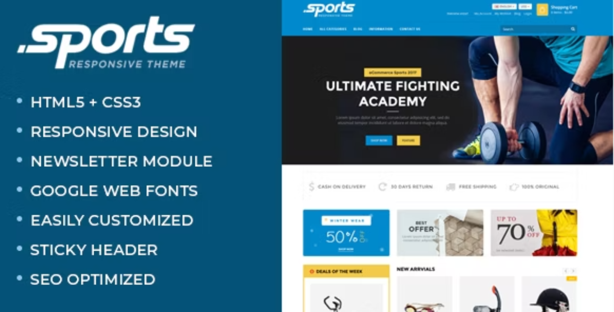 Sports - Responsive OpenCart Theme