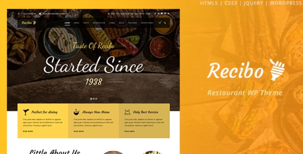 Recibo - Restaurant WordPress