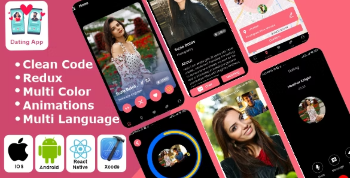 Dating - Love App | Online Dating | Relationship Template React Native iOS/Android App Template