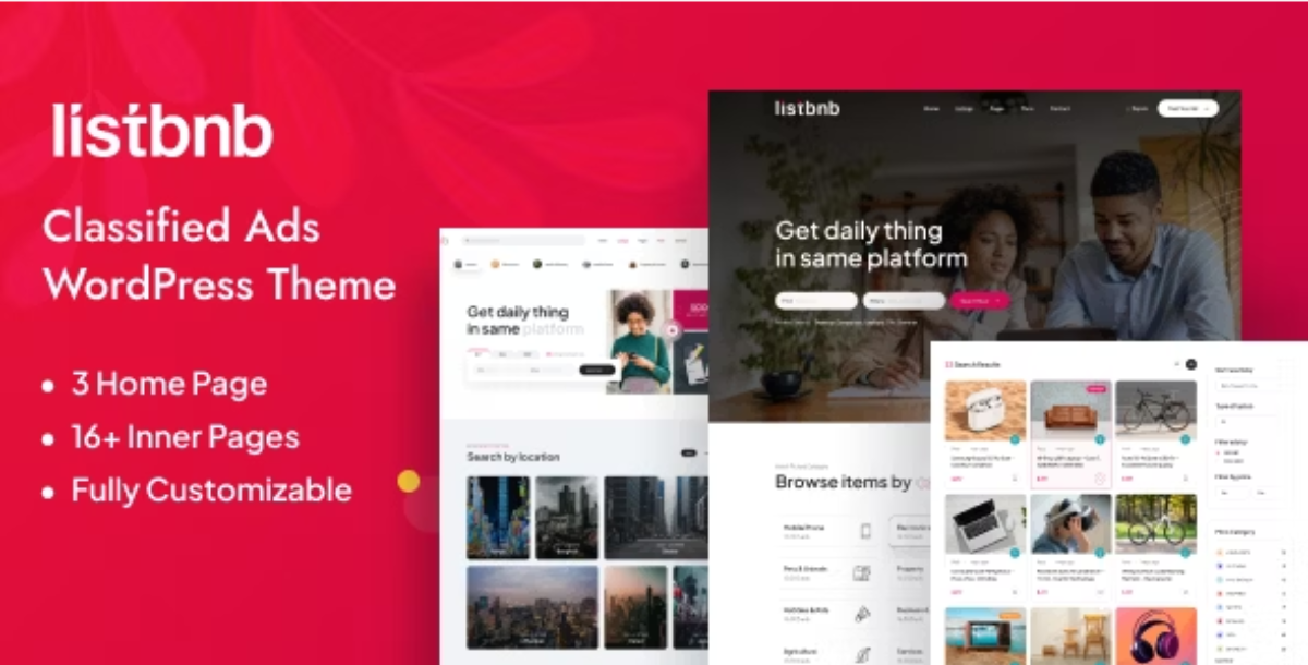 Listbnb - Classified Ads WordPress Theme