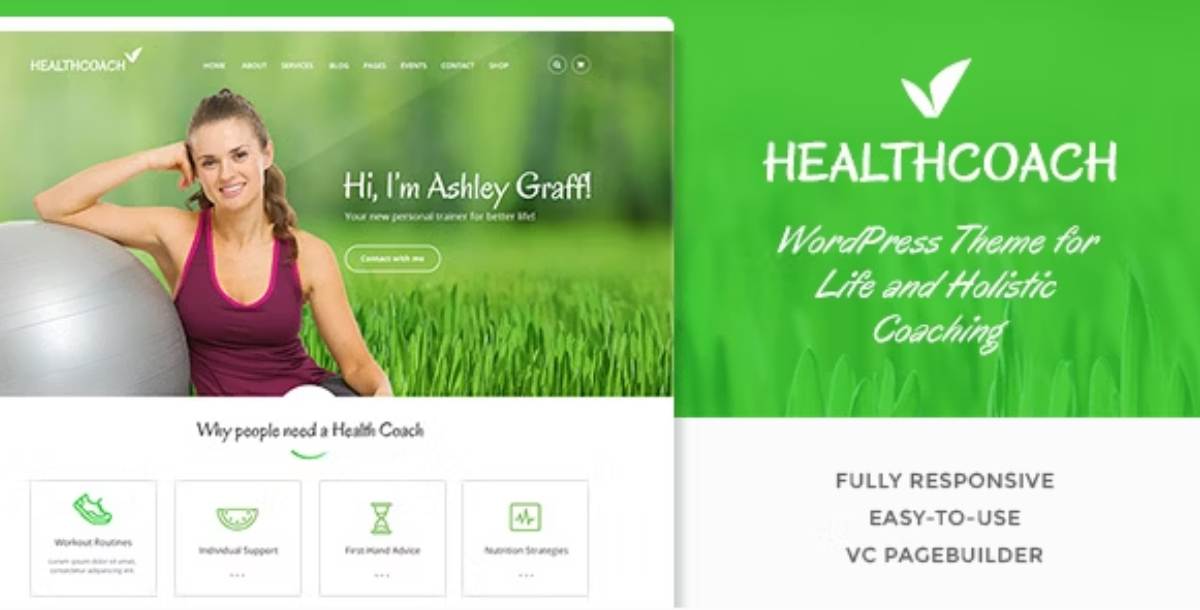 Health Coach - Personal Trainer WordPress theme