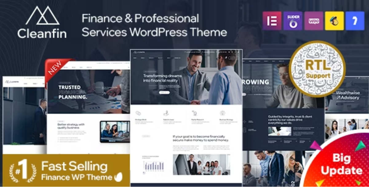 Cleanfin - Finance Consulting WordPress Theme