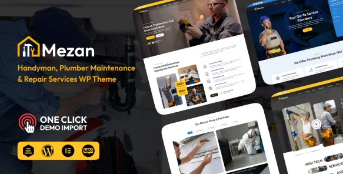 Mezon - Plumber, Handyman Services WordPress Theme