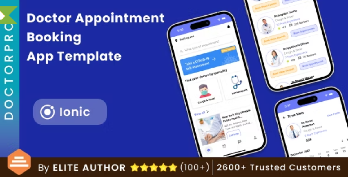 Doctor Appointment Booking Android App + Doctor Appointment iOS App Template Ionic | DoctorPro