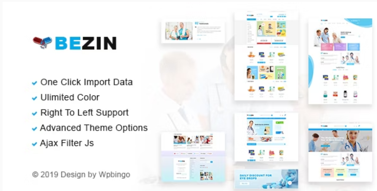 Bezin – Pharmacy & Health WooCommerce Theme