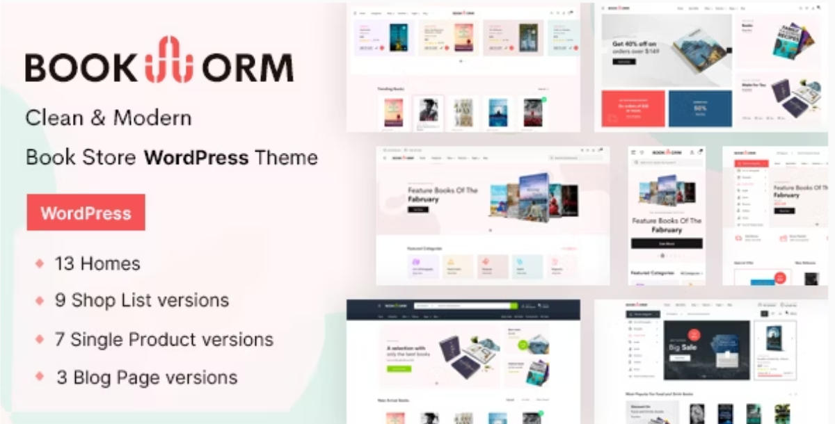 Bookworm - Bookstore & Bookshop WooCommerce Theme