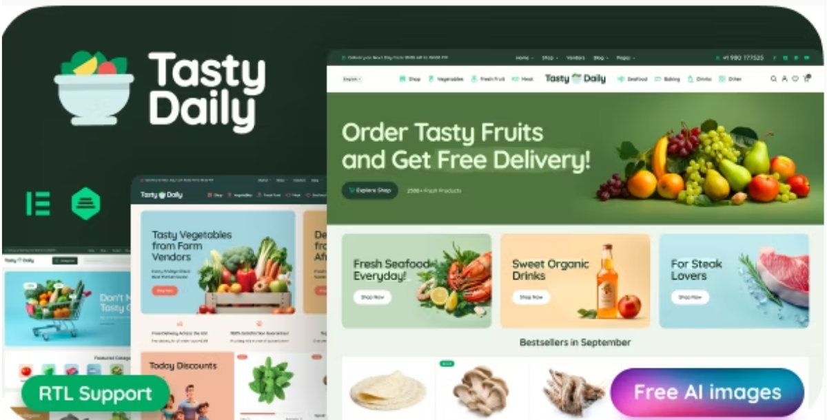 Tasty Daily - Grocery Store & Food WooCommerce Theme