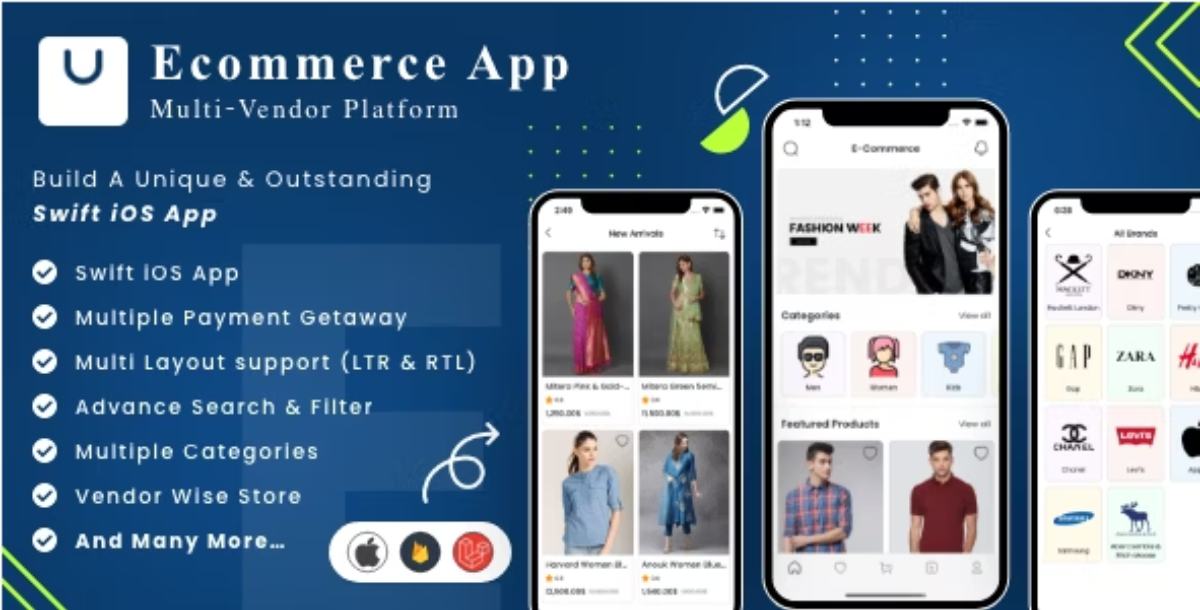 eCommerce - Multi vendor ecommerce iOS App with Admin panel