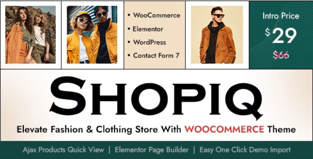 Shopiq - Fashion Shop Ecommerce Elementor Theme