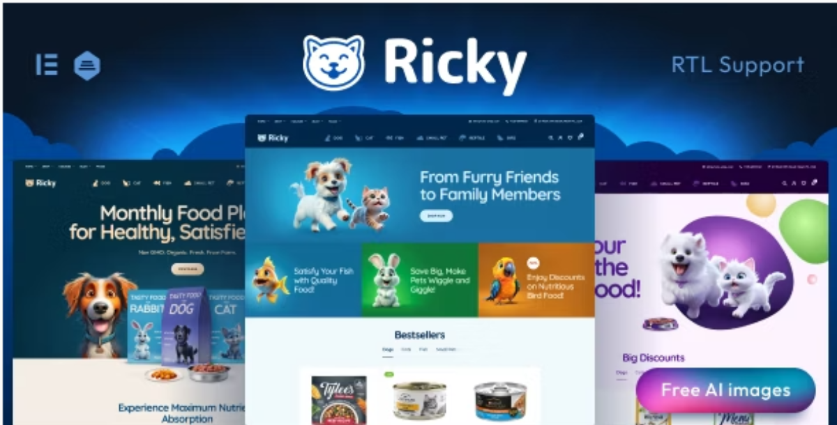 Ricky - Pet Shop & Care WooCoomerce Theme