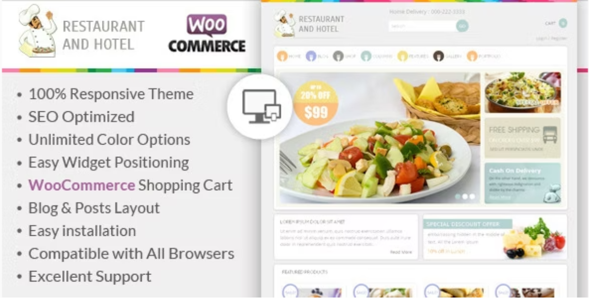 Restaurant - Responsive WooCommerce Theme